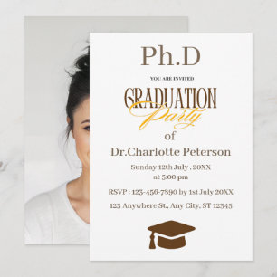 Minimale uitnodiging voor een PhD afstudeerfeestje