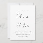 Minimale uitnodiging voor een QR-code voor bruilof (Voorkant)