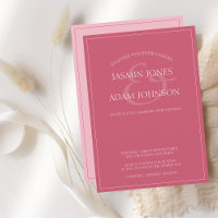 Minimale uitnodiging voor een roze Magenta Script 