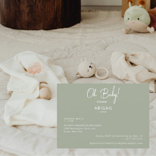 Minimale uitnodiging voor eenvoudig Baby shower