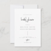 Minimale uitnodiging voor Elegant Bridal Shower (Voorkant)