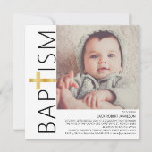 Minimale uitnodiging voor foto-baptisme (Voorkant)