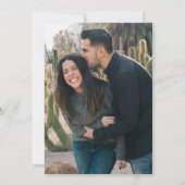 Minimale uitnodiging voor foto-Monogram bruiloft (Achterkant)