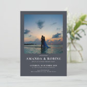 Minimale uitnodiging voor fotoweddenschappen (Staand voorkant)