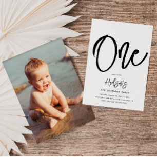 Minimale uitnodiging voor geboorte   Eenvoudige ve