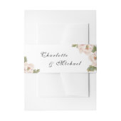 Minimale uitnodiging voor groene bruiloft op monog uitnodigingen wikkel (Voorkant Voorbeeld)