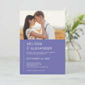 Minimale uitnodiging voor het bruiloft van de bekk (Staand voorkant)