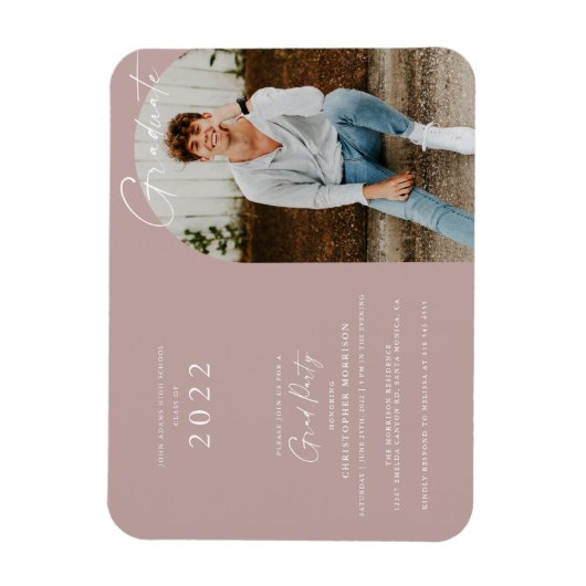 Minimale uitnodiging voor het Roos van het Afstude Magneet (Verticaal)