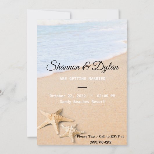 Minimale uitnodiging voor het uitzenden van het Sa (Voorkant)