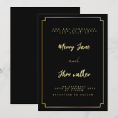 Minimale uitnodiging voor het uitzenden van trouwe (Voorkant / Achterkant)