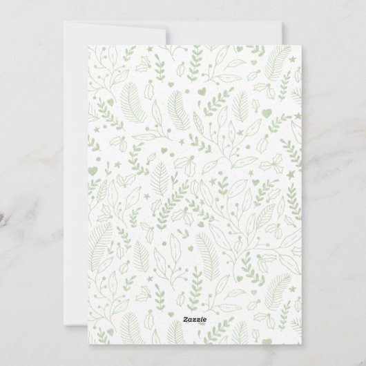 Minimale uitnodiging voor Ho Ho Ho Green Holiday P (Achterkant)