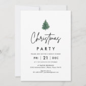 Minimale uitnodiging voor kerstfeestdagen (Voorkant)