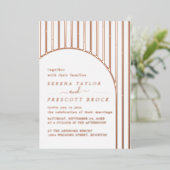 Minimale uitnodiging voor Roos Gold Wedding Real F (Staand Voorkant)