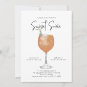 Minimale uitnodiging voor Sunset Summer Cocktail P (Voorkant)