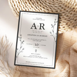 Minimale uitnodiging voor zwart-withuwelijk