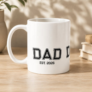 Minimale Vader Opgericht Jaar Nieuwe Vader Cadeau Koffiemok