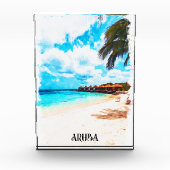Minimale vakantie naar Aruba Caribisch eiland Fotoblokken (Voorkant)