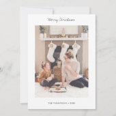 Minimale vakantiefotokaart feestdagenkaart (Voorkant)