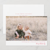 Minimale vakantiefotokaart kaart (Voorkant / Achterkant)