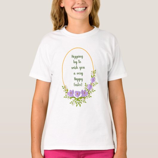 Minimale vakantieworsten Kroesbloemen Pasen T-shirt (Voorkant)