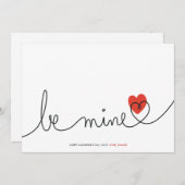 Minimale Valentijn: mijn moderne aangepaste Kaart (Voorkant / Achterkant)