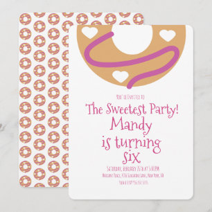 Minimale Valentijnsdag Donut Heart Birthday Kaart