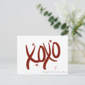 Minimale Valentijnsdag met handschrift B Briefkaart (Staand voorkant)