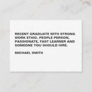 Minimale veelkleurige grote tekst visitekaartje