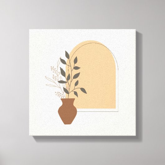 Minimale ventilatorvase en -arch met Boho-stijl Canvas Afdruk (Voorkant)