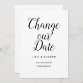 Minimale verandering de Datum Uitgestelde sparen d Save The Date (Voorkant / Achterkant)