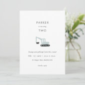 Minimale verjaardag van Digger Construction Party Kaart (Staand voorkant)