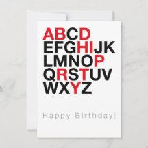 Minimale verjaardagskaart – Moderne typografie