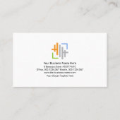 Minimale verticale lijnpatroontechniek visitekaartje (Achterkant)