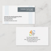 Minimale verticale lijnpatroontechniek visitekaartje (Voorkant / Achterkant)