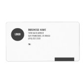 Minimale verzendlabels voor zakelijke Logo Etiket (Voorkant)