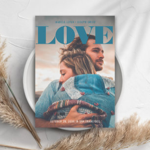 Minimale Vette Denim LOVE foto Save The Date