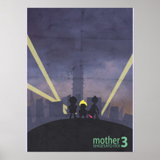 Minimale videogame Art Moeder 3 Poster