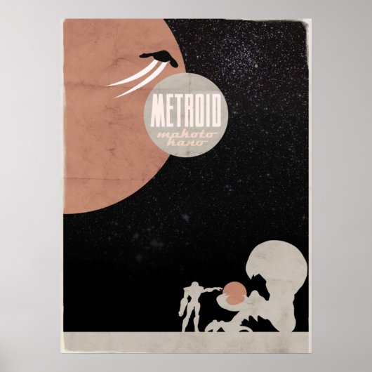 Minimale videogames Metroid Poster (Voorkant)