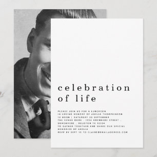 Minimale viering van Life Luncheon Foto Kaart