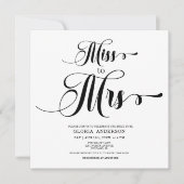 Minimale vierkant Bridal Shower-uitnodiging Kaart (Voorkant)