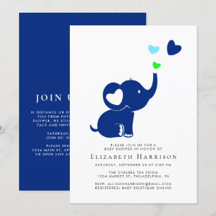 Minimale virtuele optie met ellephant Blue Baby sh Kaart