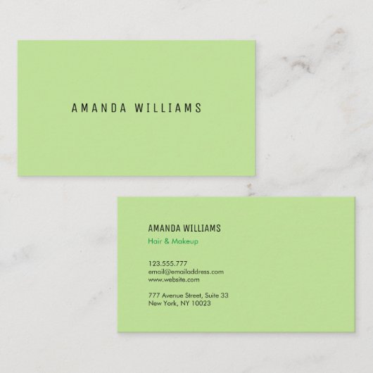 Minimale Visitekaartjes (Voorkant / Achterkant)