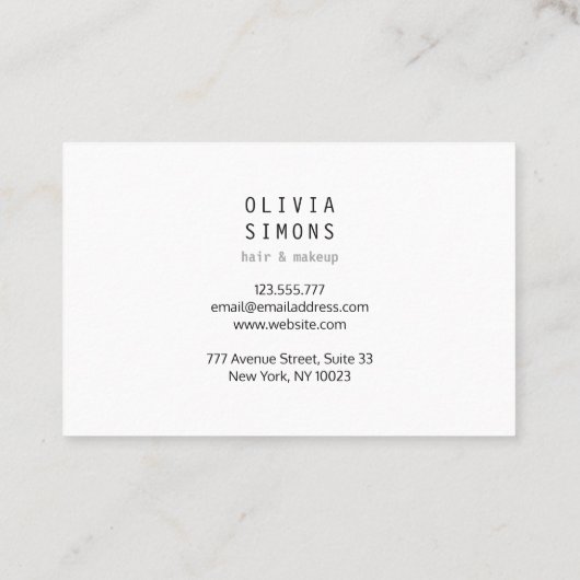 Minimale Visitekaartjes (Achterkant)