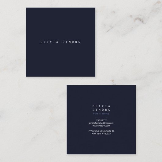 Minimale Visitekaartjes (Voorkant / Achterkant)