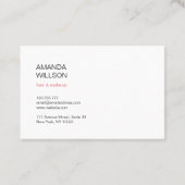 Minimale Visitekaartjes voor uw beroep (Achterkant)