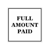 Minimale "VOLLEDIG BETAALBEDRAG" Rubberstempel (Afrduk)