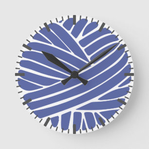 Minimale voor periwinkle Modern Yarn Ball Ronde Klok
