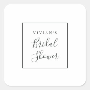 Minimale Vrijgezellenfeest Envelopzegels Vierkante Sticker