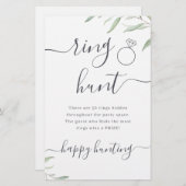 Minimale vrijgezellenfeest met groene ringjacht (Voorkant / Achterkant)