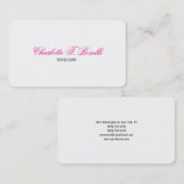 Minimale vrouwelijke legante handschrijfprofession visitekaartje (Voorkant / Achterkant)